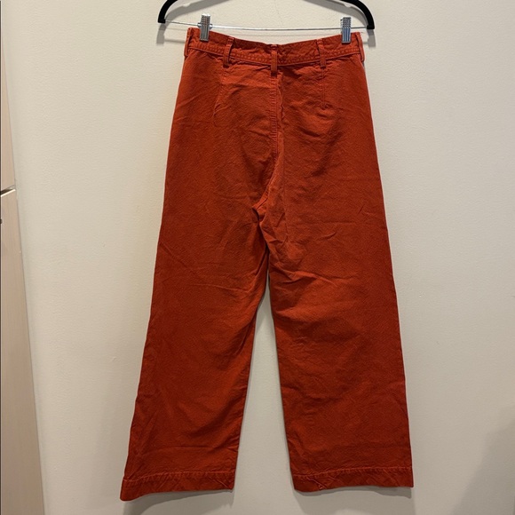 JESSE KAMM wide leg button fly orange pants small - Picture 5 of 12